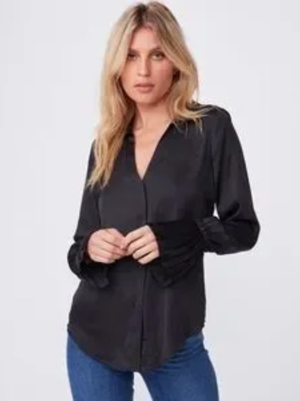 PAIGE  Abriana Shirt flared cuff sleeve button down Size small